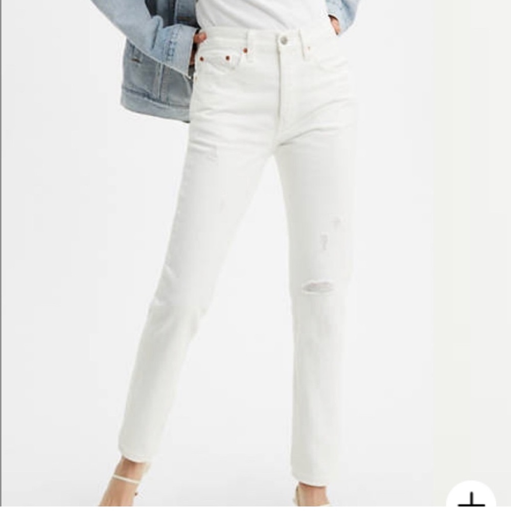 Levi’s 501 Skinny Denim Jeans in White